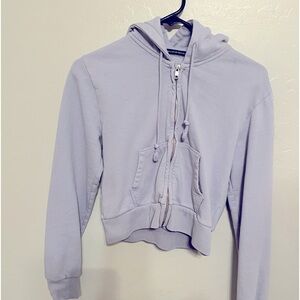Brandy Melville zip up hoodie bluish grey